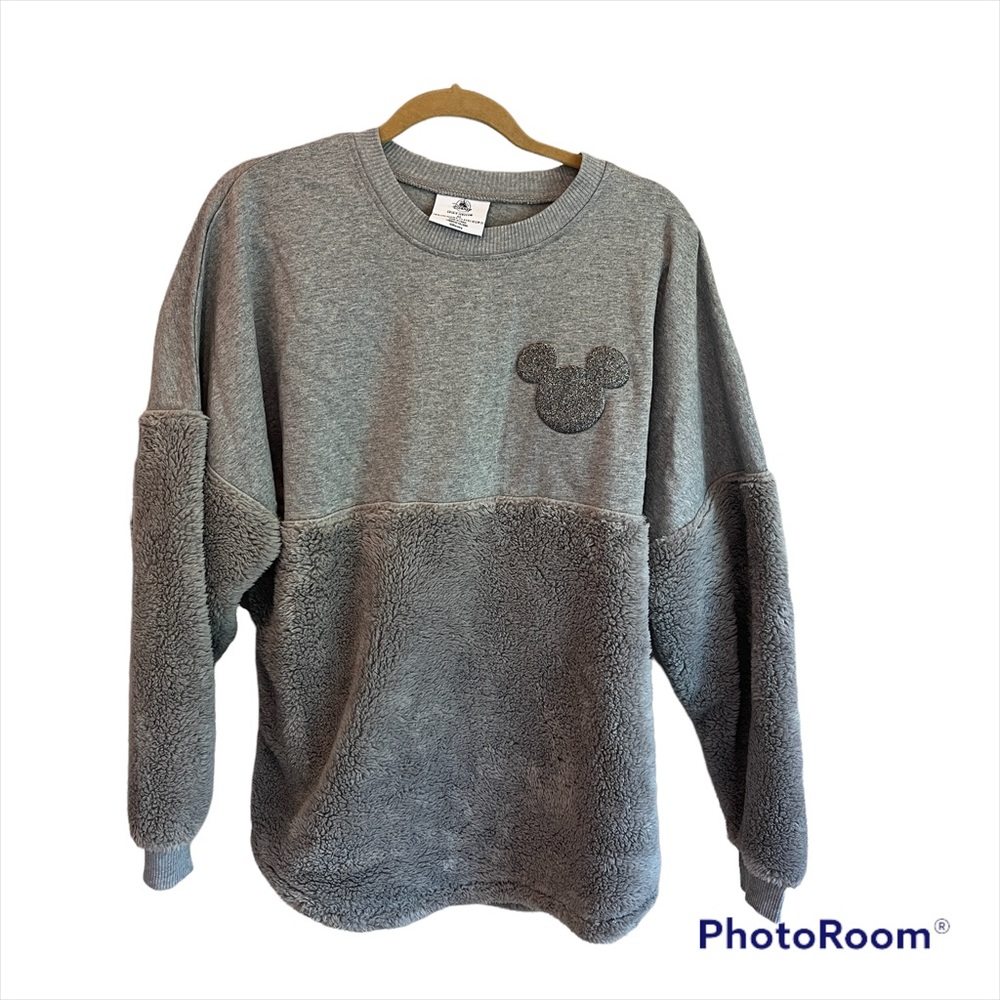 NEW Grey Disney NEW YORK glitter sweatshirt on the back